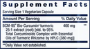 super bio-curcumin turmeric extract (life extension) supplement facts