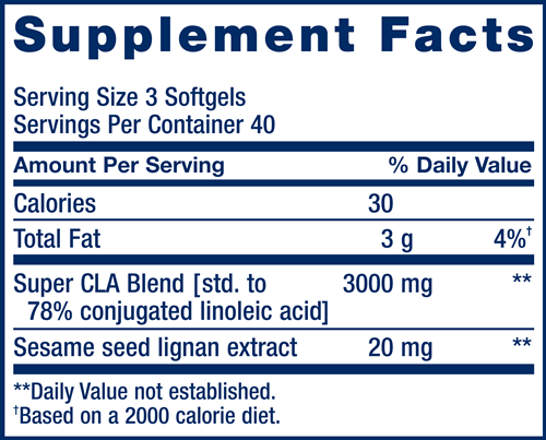 super cla blend (life extension) supplement facts