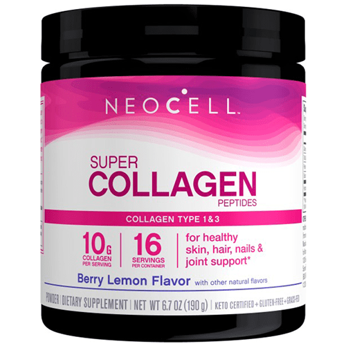 Super Collagen Peptides Berry Lemon (Neocell) Front