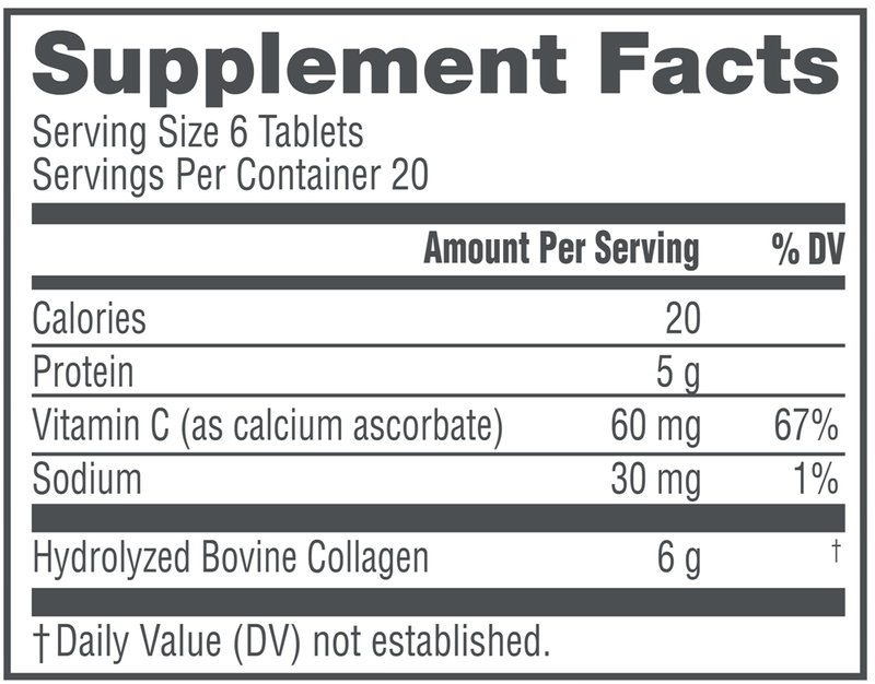 Super Collagen + C (Neocell) 120ct Supplement Facts