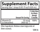 baby's super daily d3 carlson labs supplement facts