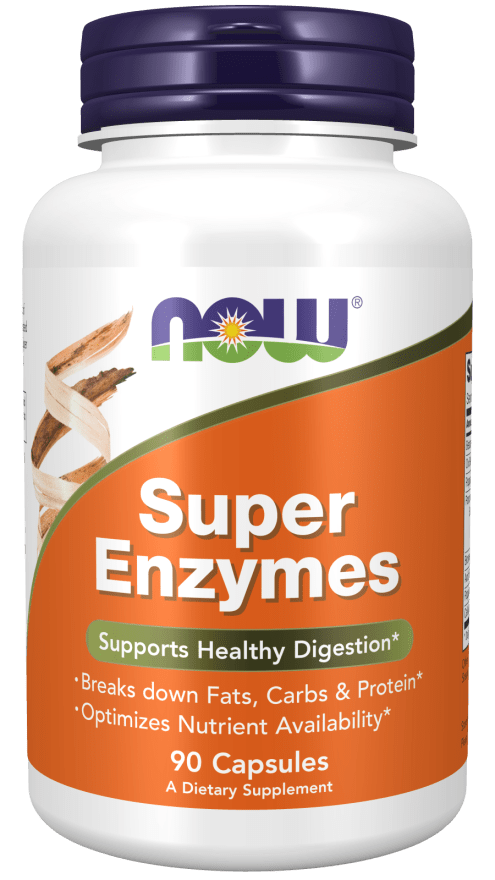 Super Enzymes Capsules (NOW) Front