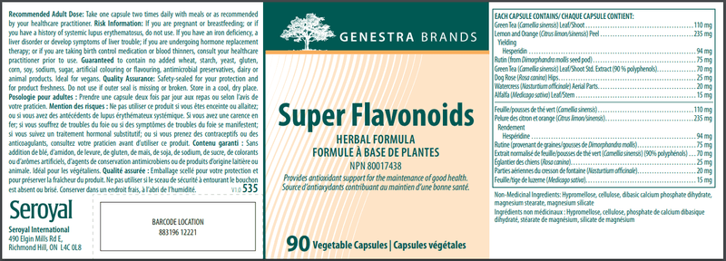 Super Flavonoids Genestra Label