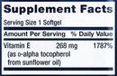 super vitamin e (life extension) supplement facts