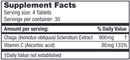 super chaga (mushroom wisdom inc.) supplement facts