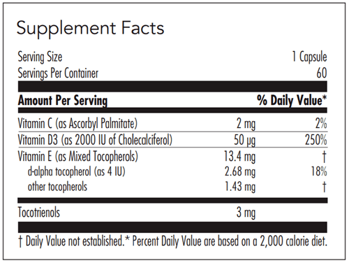 Super D3 (Allergy Research Group) supplement facts