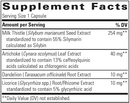 super milk thistle x (integrative therapeutics) supplement facts