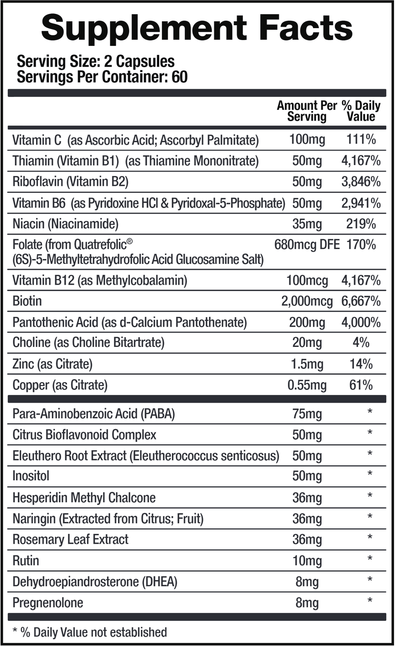 Support Adrenals (BioMatrix) Supplement Facts
