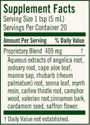 swedish bitters (flora) supplement facts