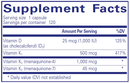 synergy k pure encapsulations supplement facts