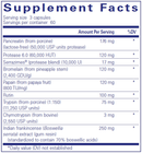 systemic enzyme complex pure encapsulations supplement facts