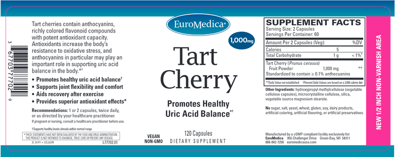 Tart Cherry Euromedica Label