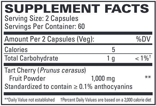 Tart Cherry Euromedica Supplement Facts