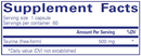 taurine 500 mg pure encapsulations supplement facts