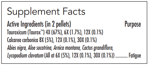 Taurox™ 4X (Allergy Research Group) supplement facts