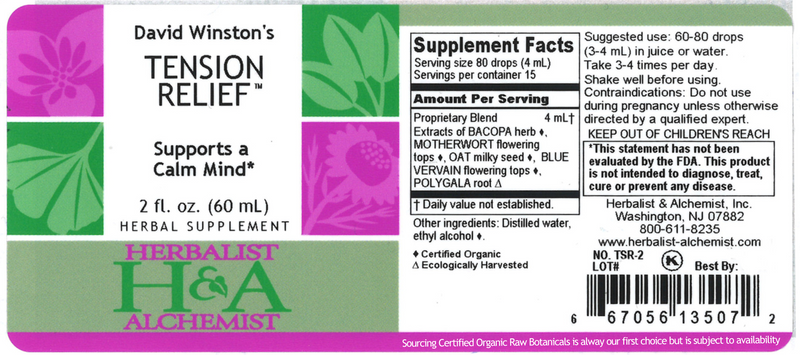Tension Relief (Herbalist Alchemist) Label