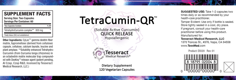 Tetracumin QR (Tesseract Medical Research) Label