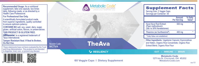 TheAva (Metabolic Code) Label