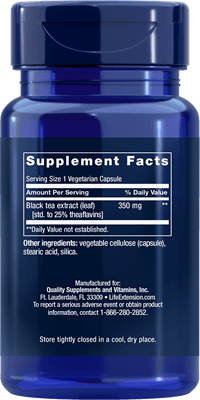 Theaflavin Standardized Extract (Life Extension) Back