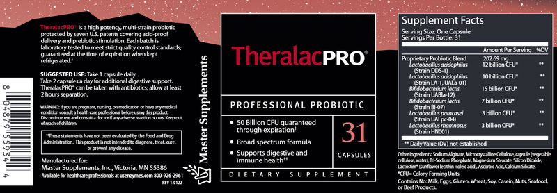 TheralacPRO® - Master Supplements Label
