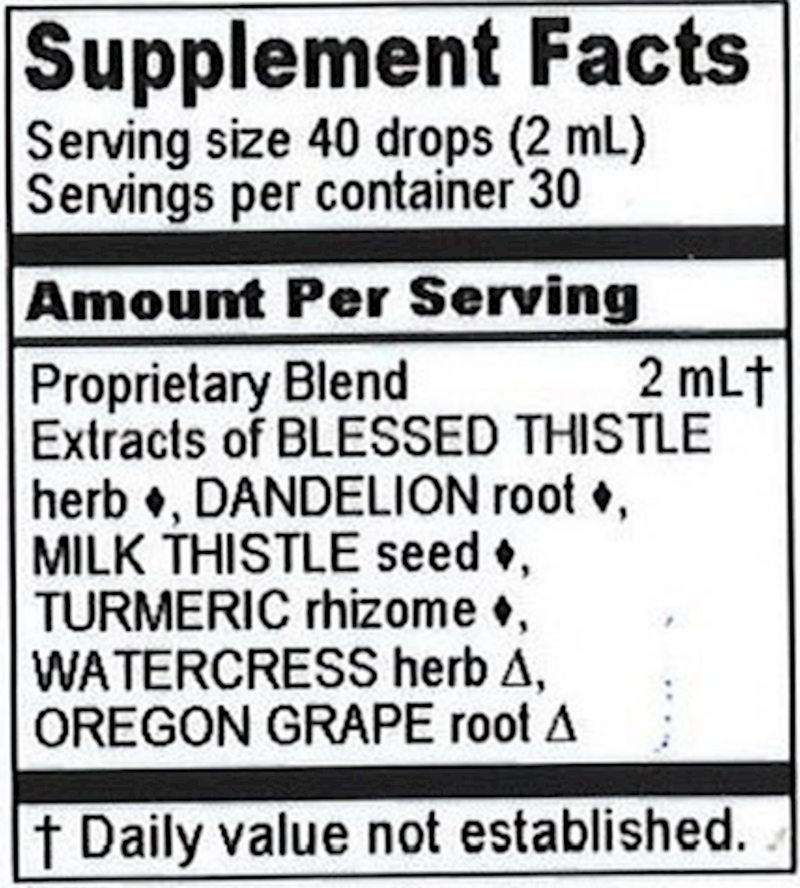 Thistles Compound (Herbalist Alchemist) Supplement Facts