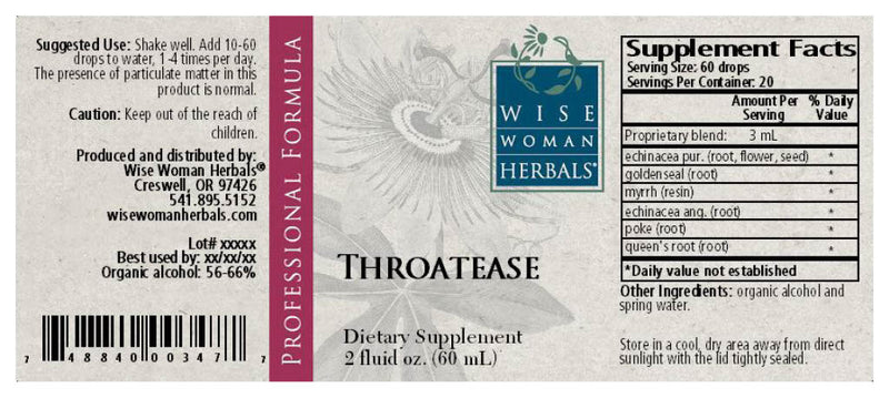 Throatease 2oz Wise Woman Herbals products