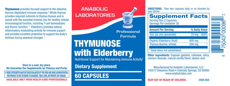 Thymunose (Anabolic Laboratories) Label