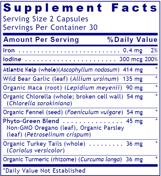 ThyroVen (Premier Research Labs) Supplement Facts