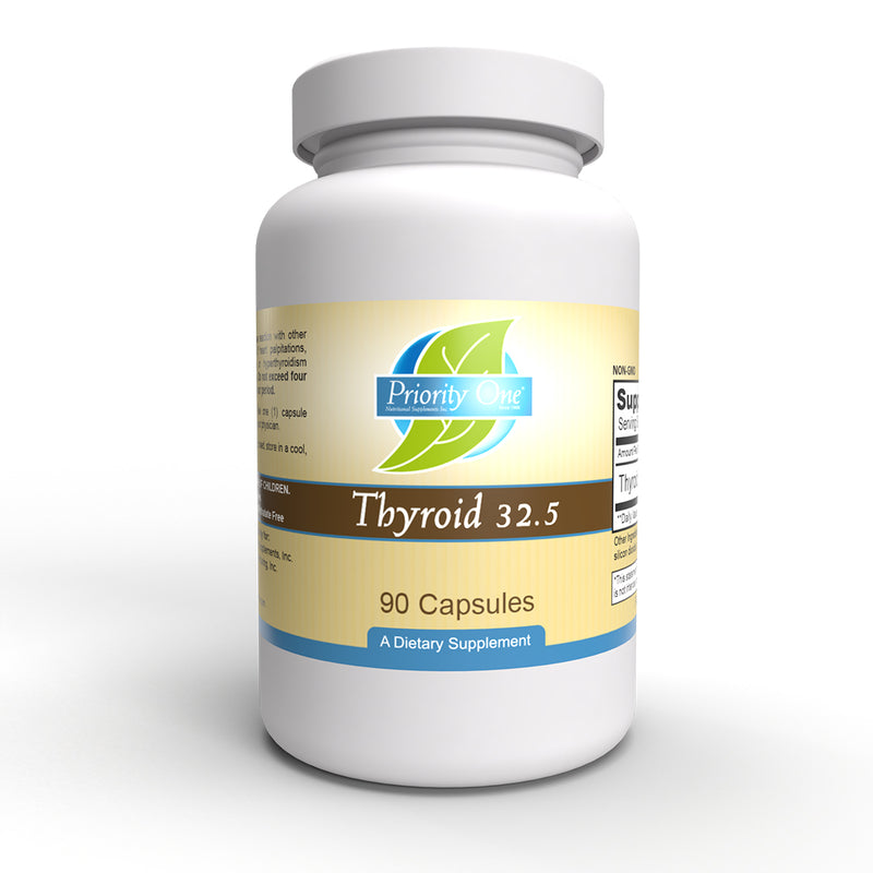 Thyroid 32.5mg (Priority One Vitamins) Front