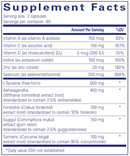 thyroid support complex pure encapsulations supplement facts