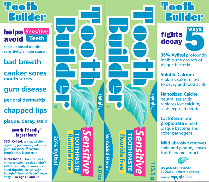 Tooth Builder Toothpaste (Squigle) Label