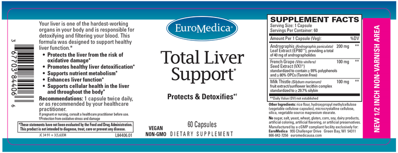 Total Liver Support (Euromedica) Label