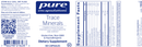 trace minerals pure encapsulations label