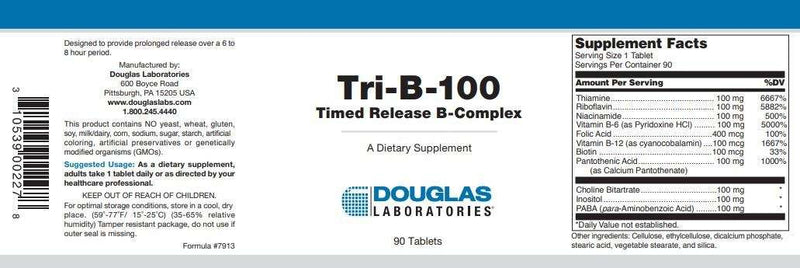 Tri-B-100 Douglas Labs Label