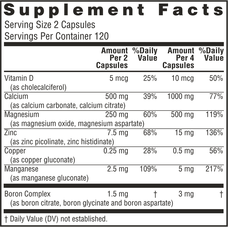 Tri-Boron Plus Twinlab Supplement Facts