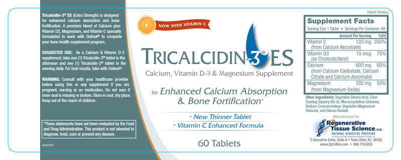 Tricalcidin-3 Extra Strength (ZyCal Bioceuticals) Label