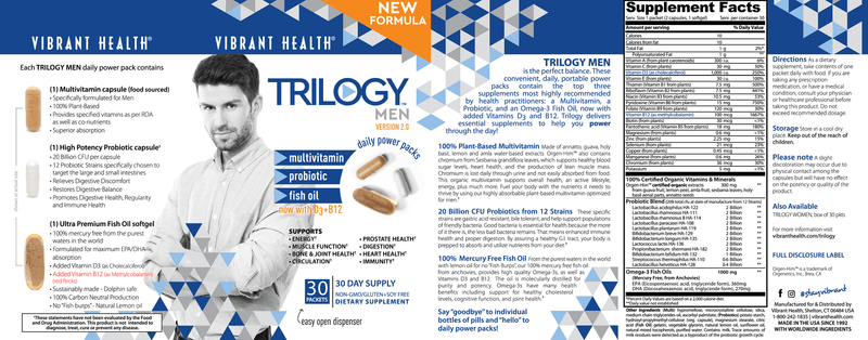 Trilogy Men (Vibrant Health) Label