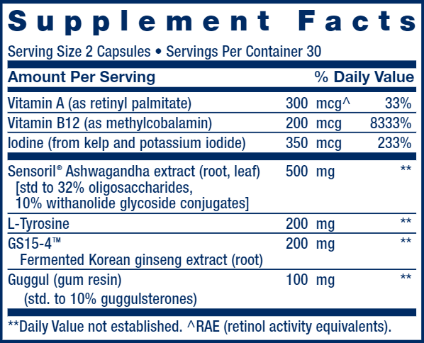 Triple Action Thyroid (Life Extension) Supplement Facts