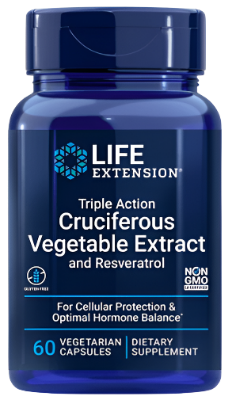 triple action cruciferous vegetable extract and resveratrol (life extension)