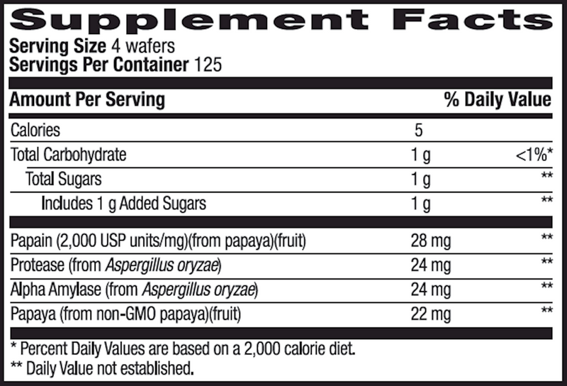 Tropical Papaya (Country Life) Supplement Facts