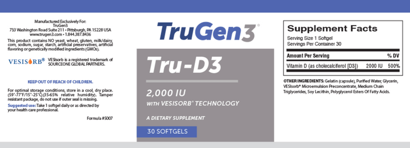 Tru D3 (TruGen3) Label