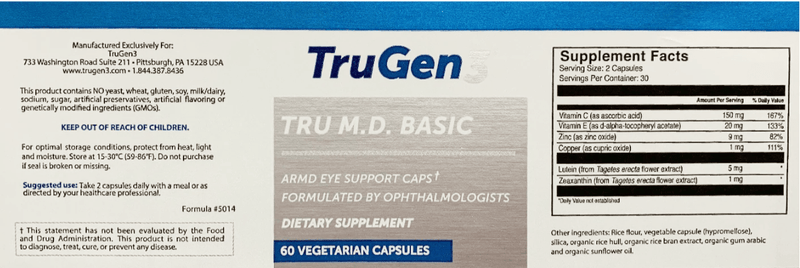 Tru M.D. Basic (TruGen3) Label