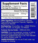 tru niagen pro 500 chromadex supplement facts