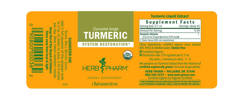 Turmeric label Herb Pharm