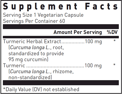 Turmeric Max-V Douglas Labs supplement facts