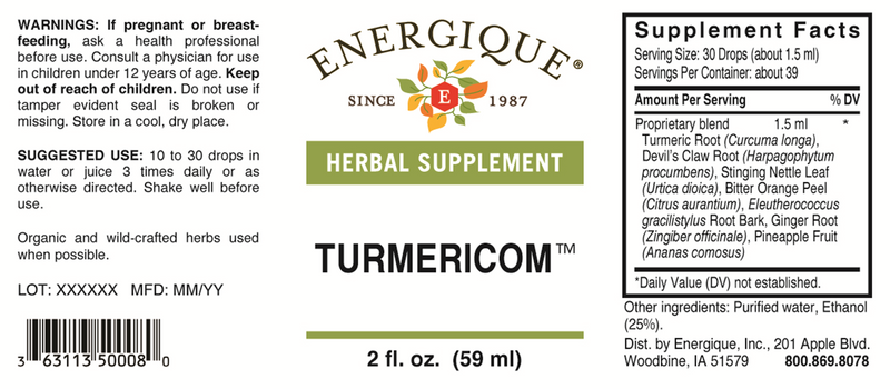 Turmericom (Energique) Label