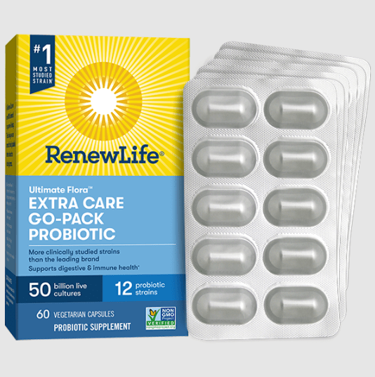 UF Extra Care Go Pack 50 Billion (Renew Life) Front
