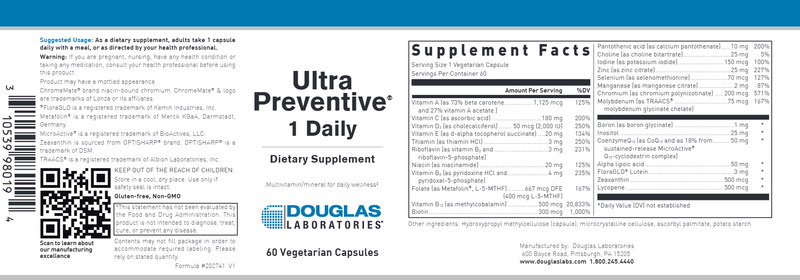 ULTRA PREVENTIVE 1 DAILY (Douglas Labs) label