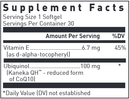 ubiquinol-qh douglas labs supplement facts