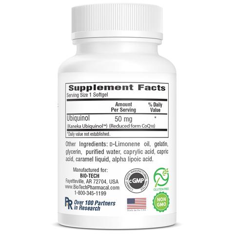 Ubiquinol (CoQH-CF) (Bio-Tech Pharmacal) Supplement Facts